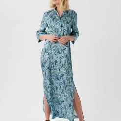 Dea Kudibal Maxi Jurken Helga Kimono Dress Blue -Dea Kudibal Winkel 01cdf45197a9d9e05ee5322bc43ba3bf