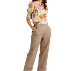 Dea Kudibal Wijde Broeken Mika NS (CO) Trousers Brown