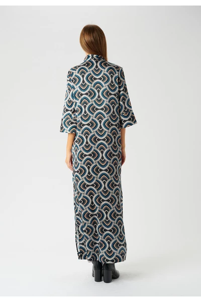 Dea Kudibal Maxi Jurken Helga Kimono Dress Blue 5 Dea Kudibal Maxi Jurken Helga Kimono Dress Blue - Afbeelding 3