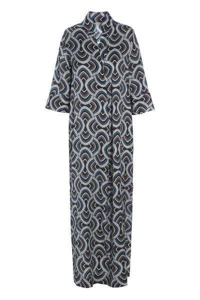 Dea Kudibal Maxi Jurken Helga Kimono Dress Blue 7 Dea Kudibal Maxi Jurken Helga Kimono Dress Blue - Afbeelding 5