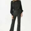 Blouses DEA KUDIBAL EVELYN STRETCH SILK BLOUSE WITH PLEATING DETAILS Black