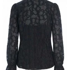 Blouses DEA KUDIBAL INGEBORG NS SHIRT WITH RUFFLE DETAILS - BLACK Black